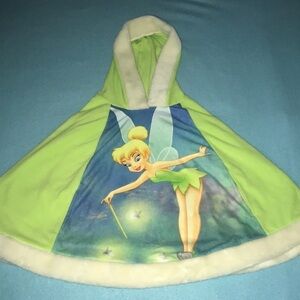 TINKER BELL poncho hooded soft size S/M